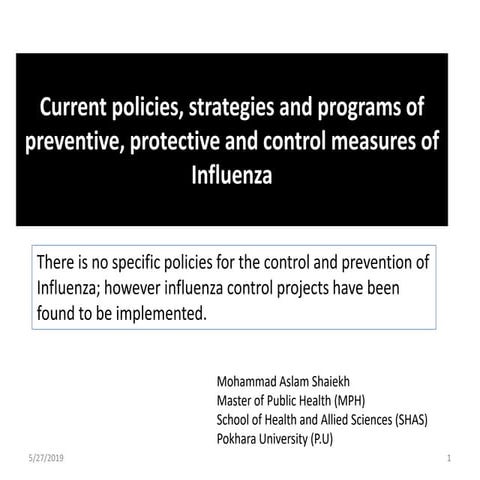 Current Policy, Strategies and Program of Preventing, Protecting and Control ...