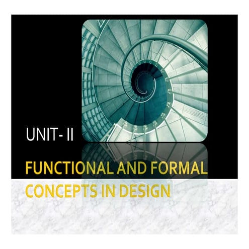Form follows function. Functional and formal concepts