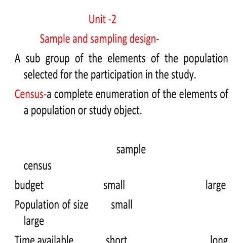 Unit 2 MARKETING RESEARCH