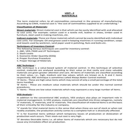 Unit-2 Materials Osmania university b.com honors  cost accounting unit -2 mat...