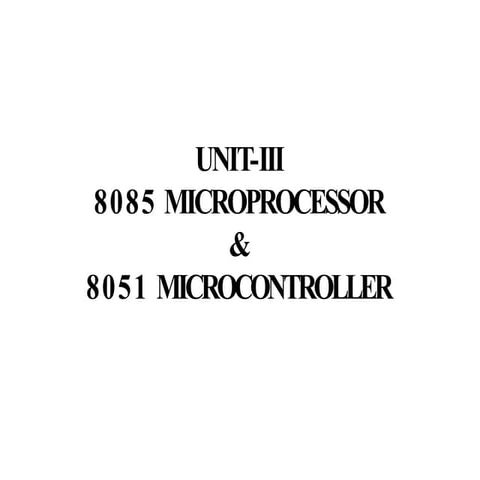 Architecture of 8085 microprocessor | PPTX