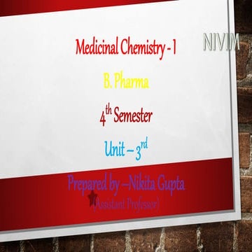 Medicinal Chemistry Unit -3.pptx