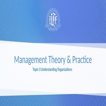 Understanding organizations -  - Management theory