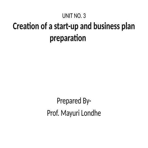 601: New Venture Creation and Start Up UNIT-3.pptx