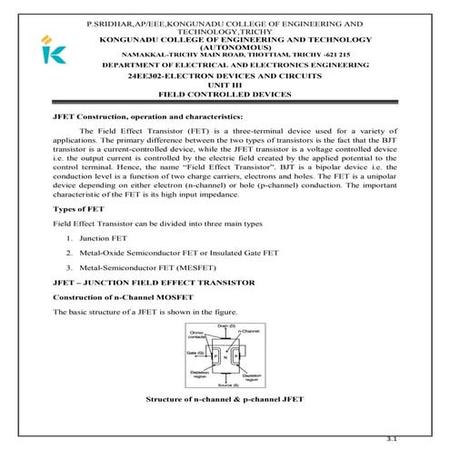 UNIT-3-FIELD CONTROLLED DEVICES AND APPLICATIONS