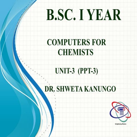 Unit-3_CHE_B.Sc. I Year for undergraduate courses | PPTX