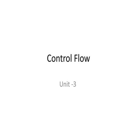 Control structures in C | PPTX