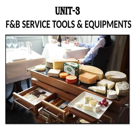 Food and Beverage  Equipment Required in Hotels
