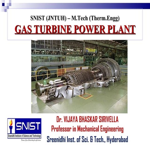 GAS TURBINE POWER PLANT - SNIST