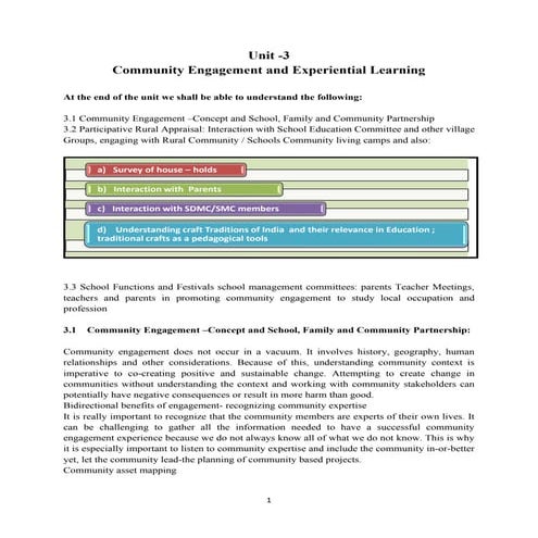 Community Engagement and Experiential Learning