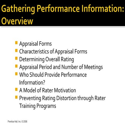 Gathering performance information overview