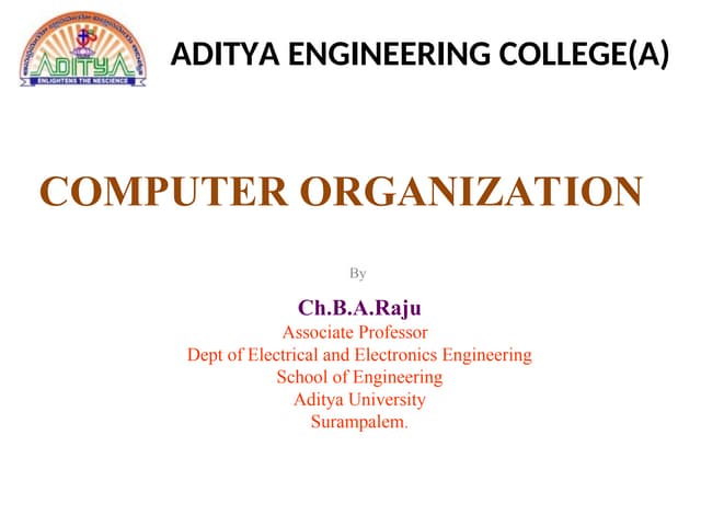 Computer organisation basic presentation | PPT