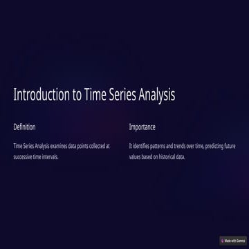 Time series data analysis - Introduction to