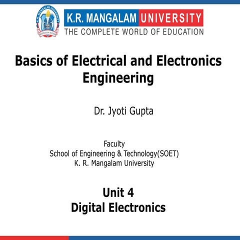 Introduction of Digital Electronics engingeering | PPTX