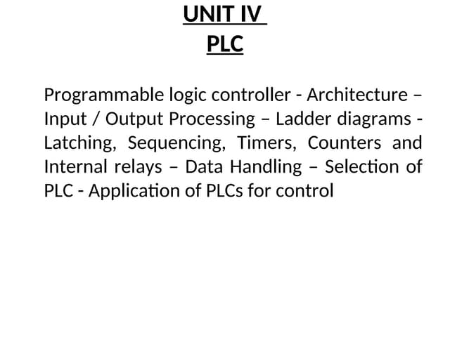 Mechatronics-PLCs, PLC - programming.ppt