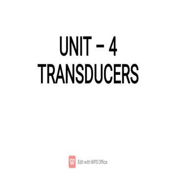 Unit 4 - transducers1
