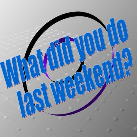 Unit 4: What did you do last weekend? 