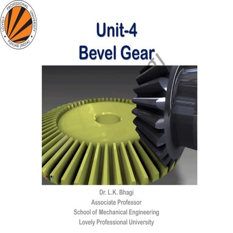 Unit 4 bevel gears