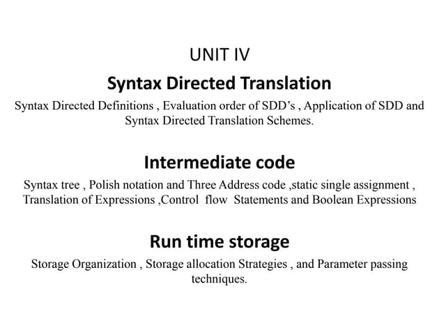 Compiler design selective dissemination of information syntax direct translat...