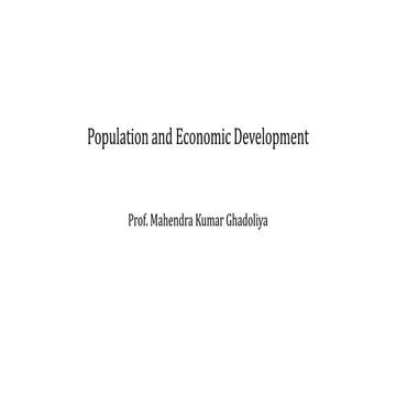 Unit 4 e) Population and Development