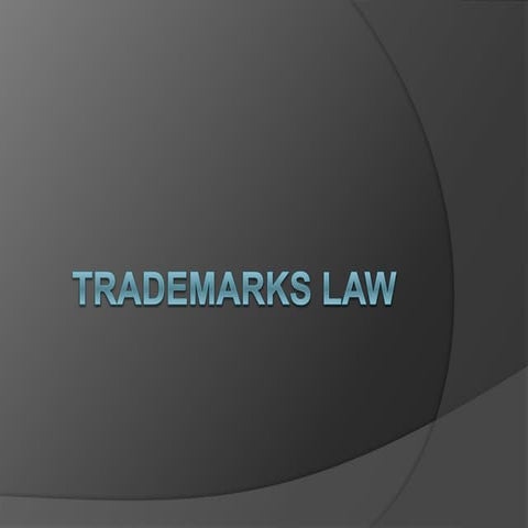 INTELLECTUAL PROPERTY RIGHTS ( TRADEMARK LAW) | PPTX