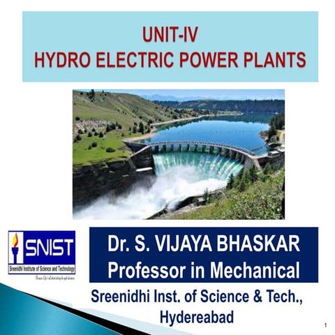 Unit_IV-HYDRO ELECTRIC POWER PLANTS