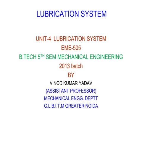 Lubrication system