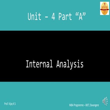 Unit - 4_Part A_Strategic Management (18MBA25)_Internal Analysis