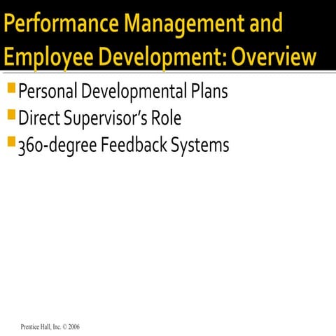 Performance management and employee development