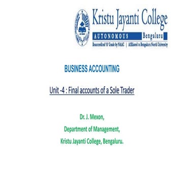 Final Accounts