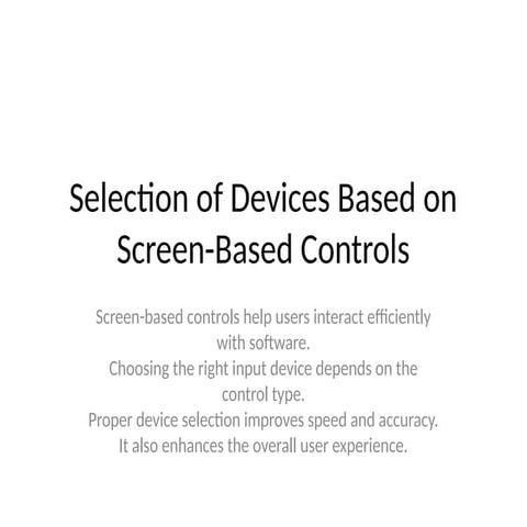 Optimizing User Interaction: Selecting the Best Input Devices for ...