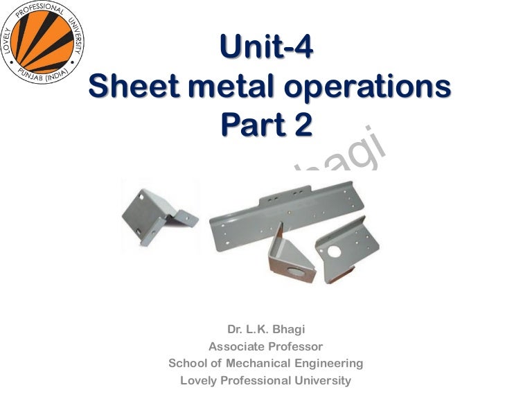 sheet metal operations part 2