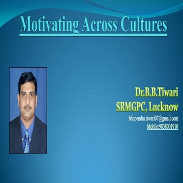 Motivating Across Cultures