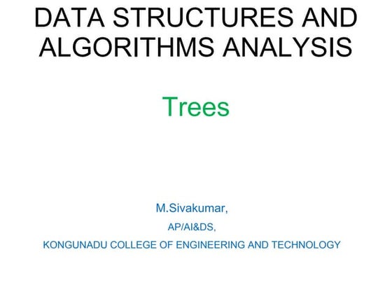 Trees in data structures | PPT