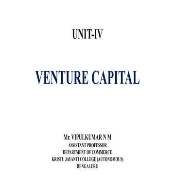 Unit 4  venture capital-fis