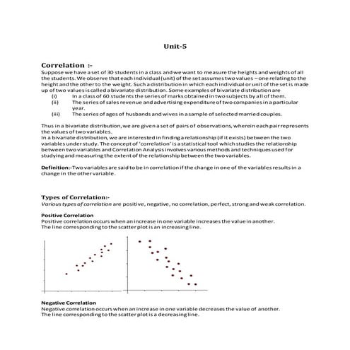 Unit 5 Correlation