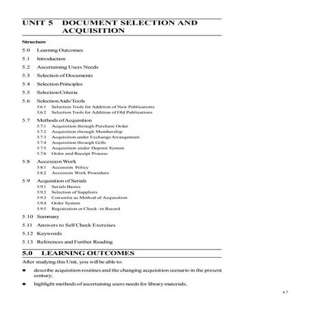 DOCUMENT SELECTION AND ACQUISITION