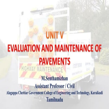 highway maintenance and evaluation 