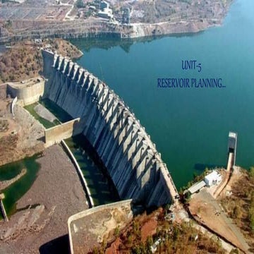 Unit -5  RESERVOIR PLANNING