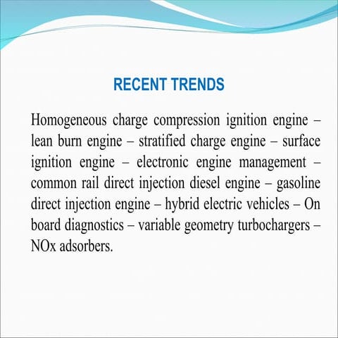 UNIT -5.ppt RECENT TRENDS, Hybrid electric vehicles