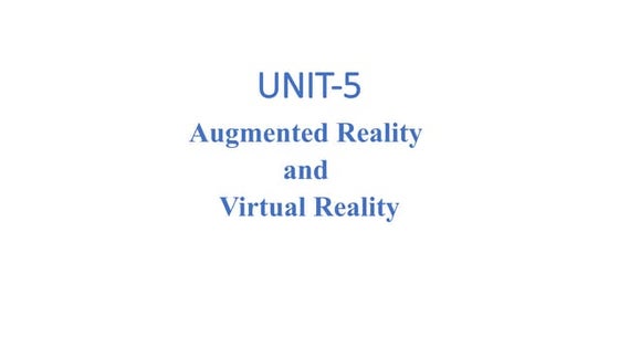 Augmented Reality and Virtual Reality Information