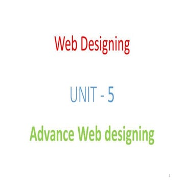 Unit - 5 - Advance Web Designing (AJAX & jQuery) | PDF | Web Design and ...