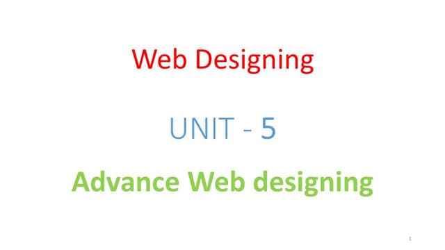 Unit - 5 - Advance Web Designing (AJAX & jQuery)