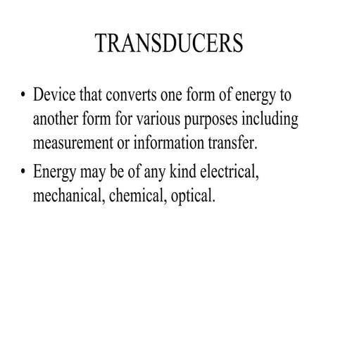 Unit 5 part 2 of transducers and it's importance