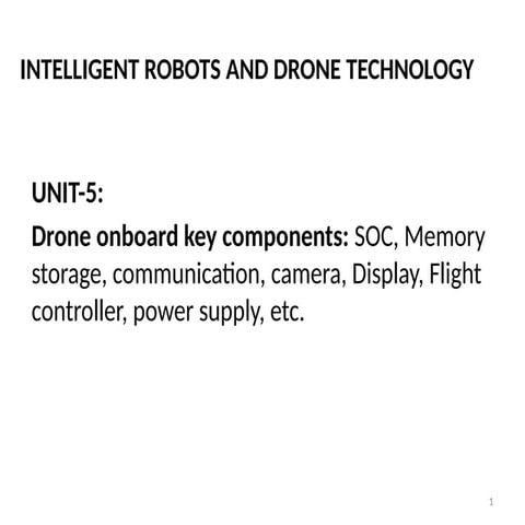 Intelligent robots and drone technology ppt | PPTX