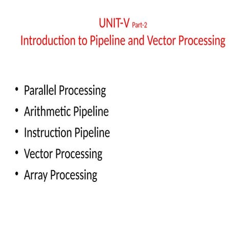 vector processing, pipelining - computer organization.pptx
