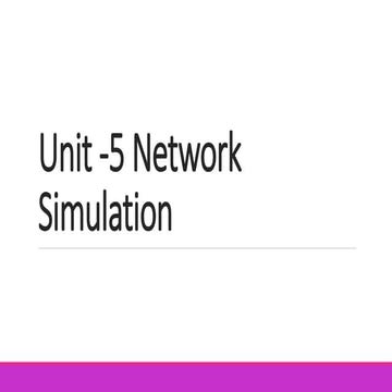 Network Simulation.pptx | Technology & Computing
