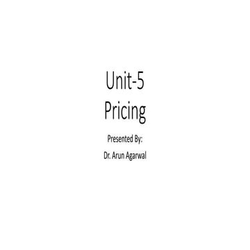 Pharmaceutical Marketting Unit 5 Pricing Pptx