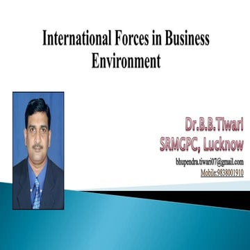 International forces in business environment
