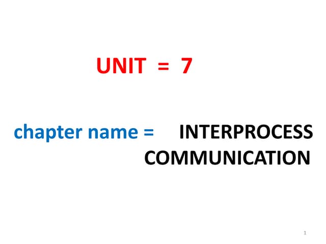 Unit 7